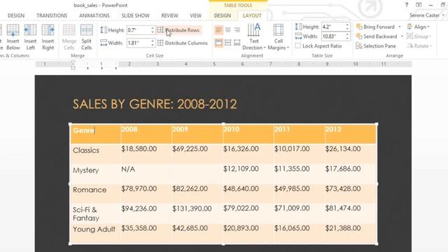 PowerPoint 2013: Tables смотреть онлайн