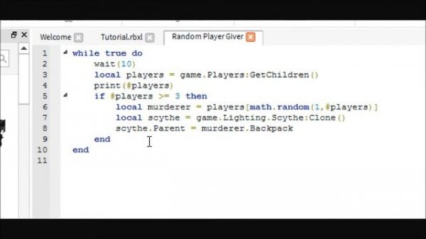 Roblox Scripting Tutorial: Give Random Player a Weapon (Murder) - Halloween Edition!