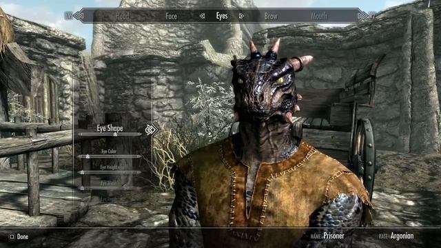 Skyrim-Character creation: How to make your Argonian look like a dragon. смотреть онлайн