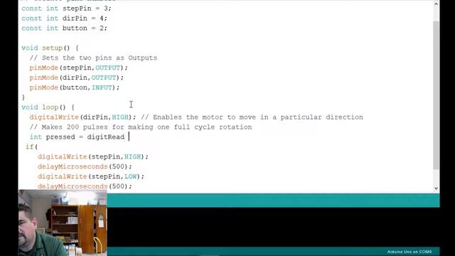 Button to control the Stepper Motor смотреть онлайн