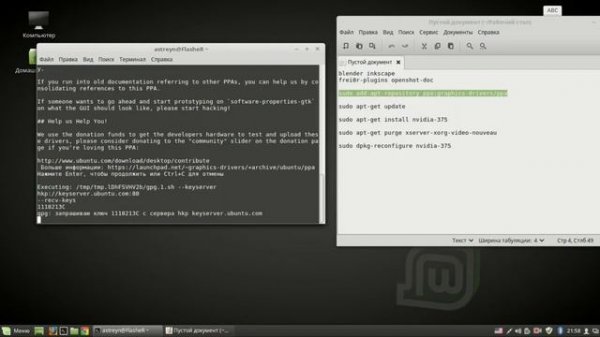 Установка проприетарного драйвера Nvidia на Linux Mint / Ubuntu