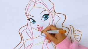 Винкс Клуб - Нарисуй и раскрась Лейла!