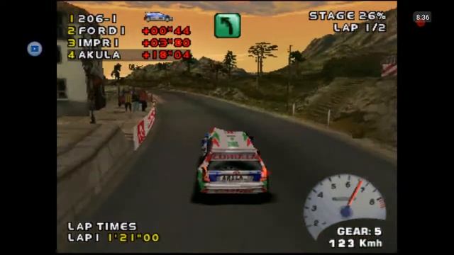 Ps1. V_Rally. Разные режимы игры. смотреть онлайн