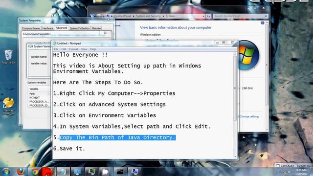 How to set Path for Java In Windows. смотреть онлайн