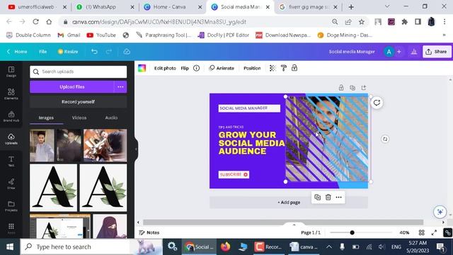 Canva | Canva Pro account for free | Canva tutorial | Cv Writing | Fiverr Gig image design #canva смотреть онлайн
