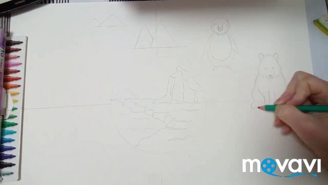 Царство Льда, рисунок в школу! Окружающий мир. Эскиз 1 часть! смотреть онлайн