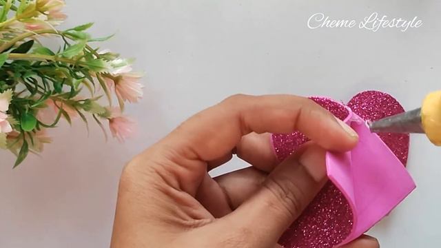 Easy heart gift idea | dIY heart making with glitter sheet смотреть онлайн