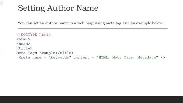 meta tag setting author name смотреть онлайн