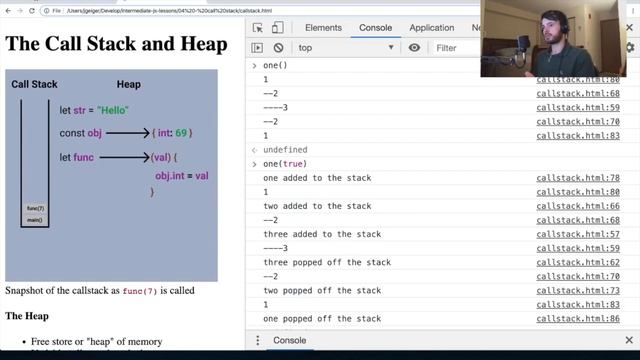 Javascript Call Stack (and Heap) - Intermediate Javascript 04 смотреть онлайн