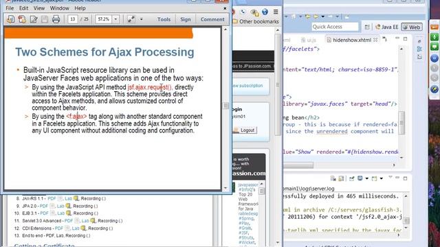 JSF 2.0 Ajax (Topic #7: Java EE 6 Programming from JPassion.com) смотреть онлайн