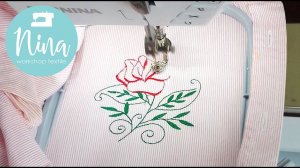 Машинная вышивка "Роза"