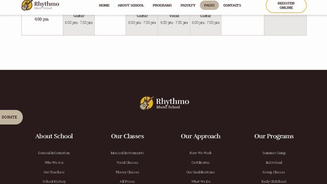 Rythmo | Music School WordPress Theme | Themeforest Templates смотреть онлайн