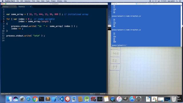 JavaScript/Node.js Programming Basics 05: Array indexing смотреть онлайн