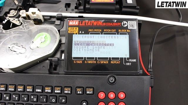 MAX Letatwin LM-550A2BH - CHARACTER FONT CHOICE смотреть онлайн