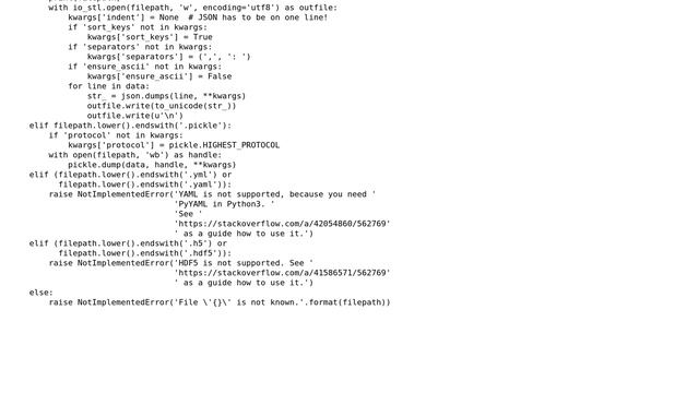 Code Review: Convenience function for writing files in CSV, JSON, etc смотреть онлайн