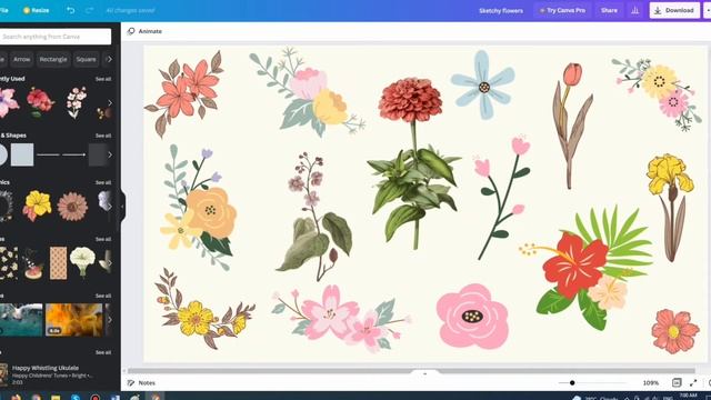 8 Canva Flower Element Keywords That You will Surely Love / Canva for Free / HappyMomma TV смотреть онлайн