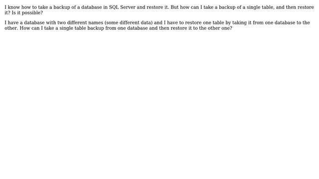 Databases: Taking a backup of a single table in the SQL Server (3 Solutions!!) смотреть онлайн