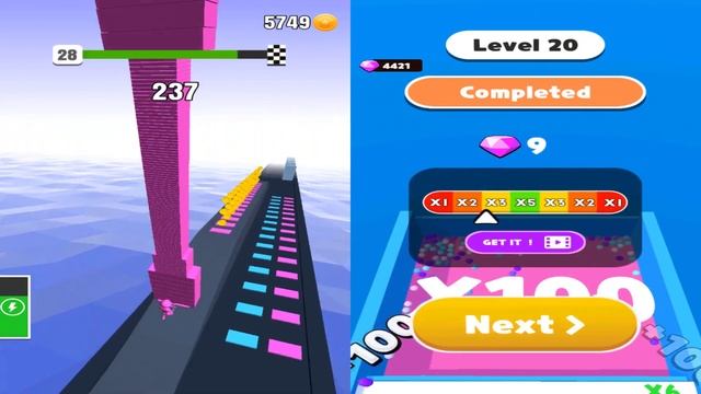 Satisfying Mobile Games 2023 - Stack Colors, Canvas Run, Going Balls, Giant Rush, Tall Man Run... смотреть онлайн