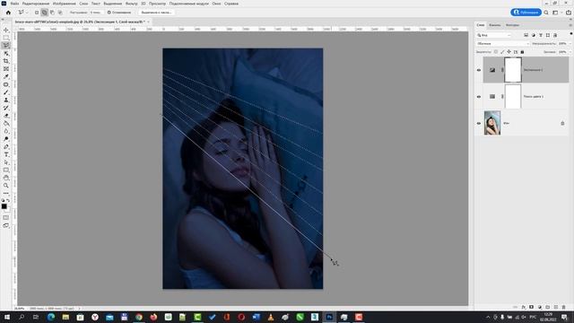 Как создать эффект ночного света из окна в Фотошопе [Лунный свет в Photoshop] смотреть онлайн