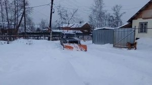 НИВА ЧИСТИТ СНЕГ # ОТВАЛ НА НИВУ в работе ч.1