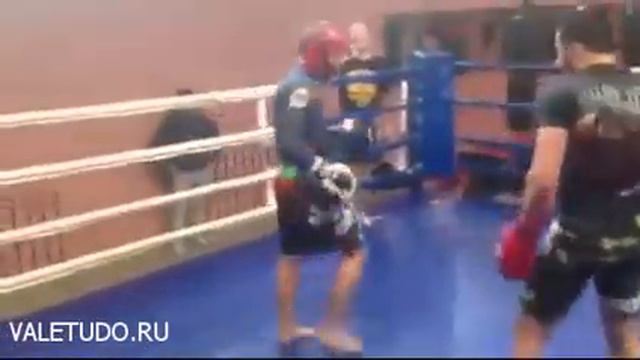 Alexander Shlemenko sparring with Mamed Khalidov смотреть онлайн