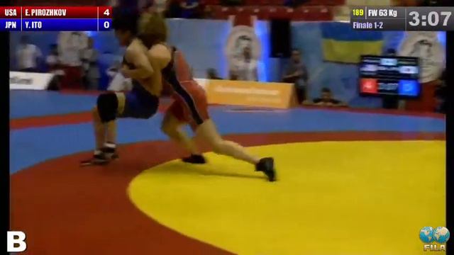 Finale 1-2 Female Wrestling 63 Kg (USA) Elena Sergey PIROZHKOV Vs (JPN) Yurika ITO