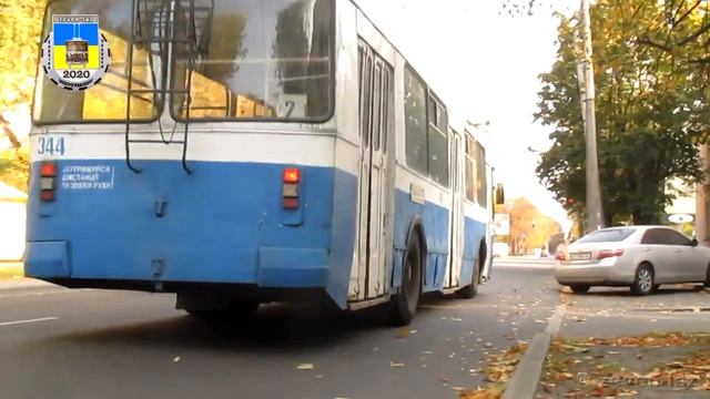 Черкасский троллейбус- ЗиУ-682В №344 18.10.2020 смотреть онлайн