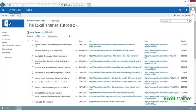 Exporting Part of a SharePoint List to Excel смотреть онлайн