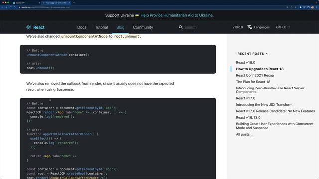 Actualizar proyecto a React 18 смотреть онлайн