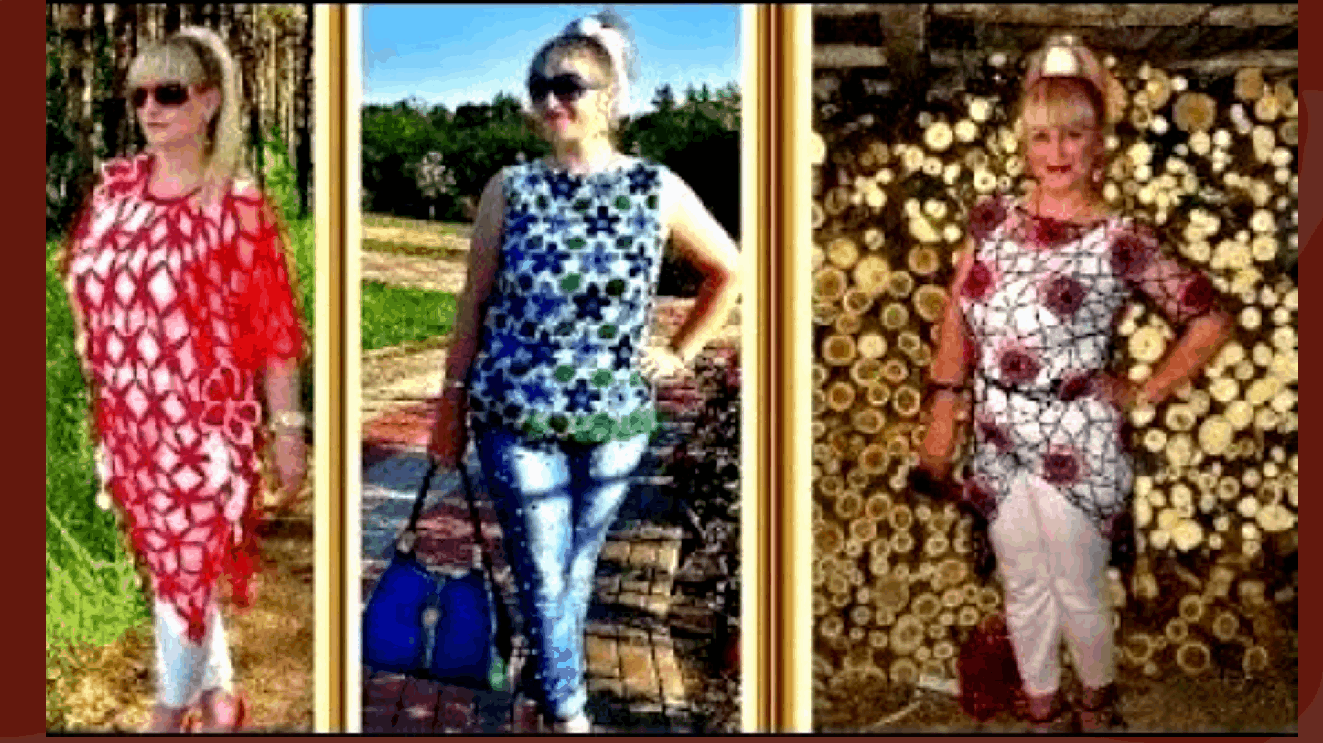 Цветочные туники, топы крючком. Работы Бережной Натальи. смотреть онлайн