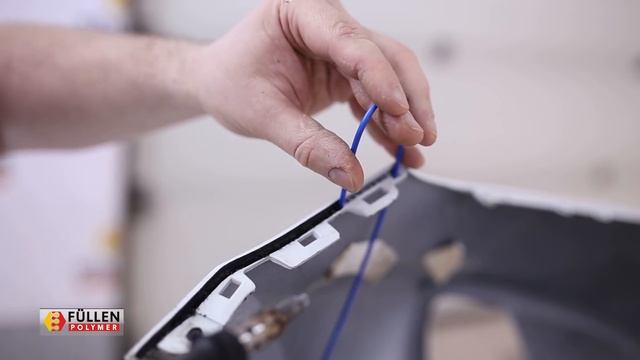 Ремонт тонких деталей из полипропилена нитью FULLEN POLYMER | Repair of thin parts made of PP threa смотреть онлайн