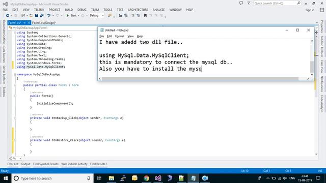MySql database backup and restore using winform application C# [Solved] смотреть онлайн