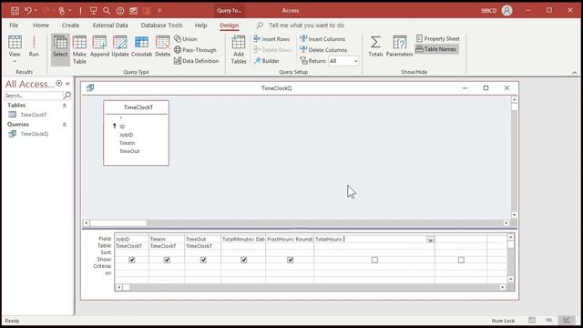 Calculate Total Time Spent on a Job in Hours, Minutes with DateDiff in Microsoft Access, Time Clock смотреть онлайн