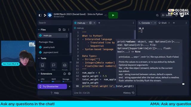 [GHW March 2023: Social Good] - Intro to Python смотреть онлайн