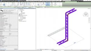 Revit 11 - Соединение горизонтального и вертикального лотков