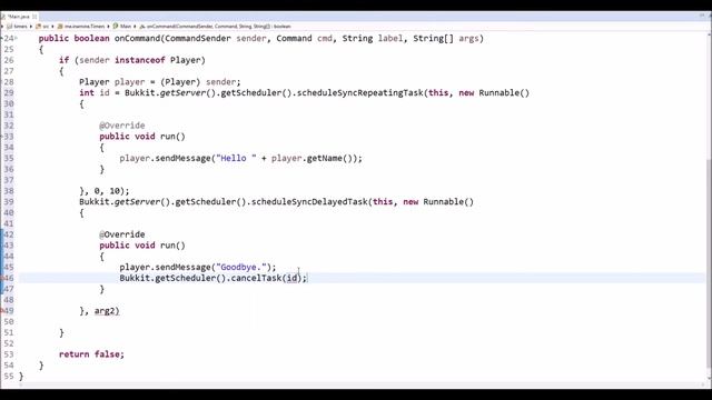 Delayed and Repeating Timers | Bukkit Plugin Tutorial #8 | Spigot 1.12 смотреть онлайн