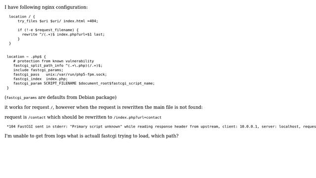 DevOps & SysAdmins: nginx fastcgi rewrite: primary script unknown (2 Solutions!!) смотреть онлайн