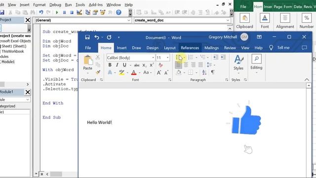 Excel VBA Macro: Create Word Document (and Write with Excel) смотреть онлайн