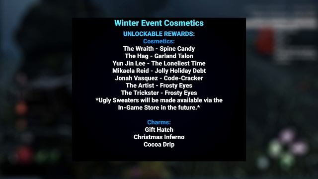 COZY BREAK COLLECTION RELEASED! +Winter Event Reminder & Rewards! - Dead by Daylight смотреть онлайн