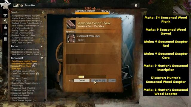 Guild Wars 2 | Level 0 - 400 Artificer guide! - Best, fast and easy way to level up crafting! смотреть онлайн
