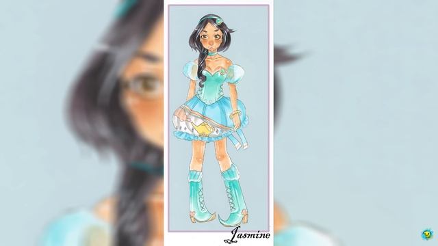 Принцесса Диснея Жасмин в стиле аниме. Princess Disney Jasmine in the style of anime смотреть онлайн
