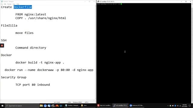 Using Docker and NGINX to host an HTML file on AWS смотреть онлайн
