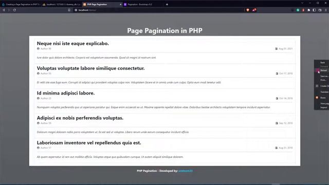 Creating a Page Pagination in PHP Tutorial DEMO смотреть онлайн