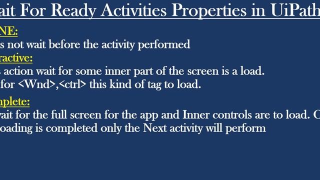 Wait for ready in uipath смотреть онлайн