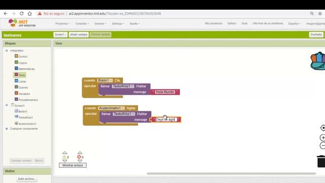 App Texto a Voz   MIT App Inventor