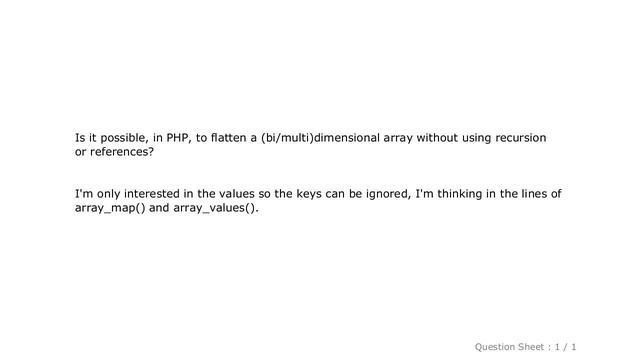 PHP : How to Flatten a Multidimensional Array? смотреть онлайн