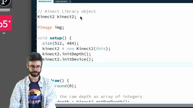 12.3: Raw Depth Data - Point Clouds and Thresholds - Kinect and Processing Tutorial смотреть онлайн