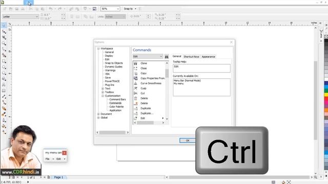 Learn coreldraw in hindi, Menu Bar now visible, Showing, appear in 1 minute only смотреть онлайн