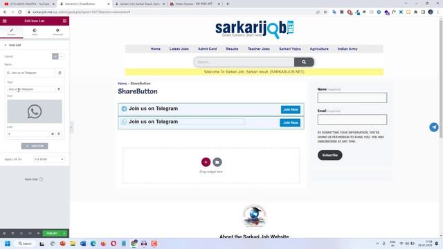 How to Design and insert telegram and WhatsApp button in Your #WordPress Website @arunmaurya смотреть онлайн