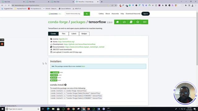Installing Deep learning Packages Tensorflow and PyTorch in Anaconda Using pip and conda смотреть онлайн